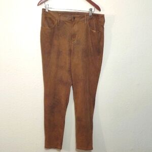 SLIGHTLY USED CHICO'S SUEDE-LOOK PANTS COLOR BROWN SIZE 12R-2R